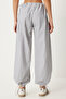 Women's Gray Pocket Parachute Baggy Pants Fn03274 - 4