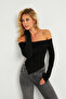 Women's Black Madonna Collar Crop Christmas Blouse B5038 - 5