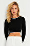 Women's Black-White Backless Blouse Yv270 - 4