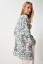 Women's Gray Bone Patterned Viscose Kimono EN00615 - 4