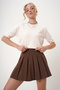 Women's Vanilla Crew Neck Half Sleeve Knitwear Blouse Alc-X12504 - 5