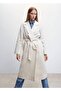 100% Linen Flap Trench Coat