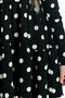 3 Piece Polka Dot Girl's Dress - Black - 6