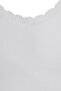Girl's Cotton Ribbed Round Neck Thick Strap Classic Lace Undershirt 6 Pcs -259 - 3