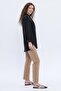 24Ds51263Al0 Hidden Placket Metal Button Shirt Women's Tunic - 3