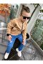 Boy's Embroidered Leather Jacket / Jeans / Printed T-Shirt 3-Piece Combination - 3