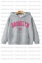 Cat print girl's two-piece grey hooded kids' sweatshirt hoodie - 4