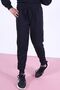 Straight Double Pocket Girl's Black Sweatpants - 4