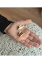 Metal Mini 2-Piece Leaf Patterned Clothespin Clip Baby Kids Buckle Set Gold - 2