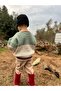Green Oversize Kids Knitwear Sweater - 2