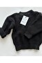 Black Oversize Kids Knitwear Sweater