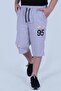 95 Strong Print Detailed Double Pocket Boys Anthracite Gray Shorts - 2