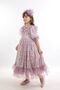 Special Design Girl's Evening Dress, Crown Accessory, Collar Detailed Long Girl's Dress - 4