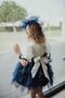 Custom Design Girls' Polka Dot Dress, Short Girls' Dress, Children's Formal Dress with Hair Accessory - 2