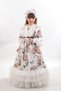 Special Design Girl's Long Dress, Vintage Girl's Dress, Evening Dress with Necklace and Hair Accessories - 7