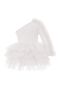 White Tutu Dress with Ruffle Detail - Design to Enhance the Elegance of Little Princesses' Special Occasions - 3