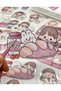 Cute Girl and Her Lovely Friends Large Size 27Pcs Transparent Pink Package Pet Sticker/Label/Decal - 5