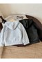 Girl-Boy 2-Pack Gray-Black Kinder Kids-What Printed Zippered Cardigan - 2
