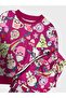 Girl's Digital Printed Pink Star Rainbow Heart Cup Cake Patterned Tracksuit Set - 2