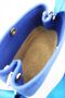 Cobalt Blue Straw Women's Shoulder Bag with Snap Closure 26X21X11 cm - 4