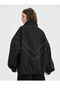 Baggy Vintage Black Zip Detail Parachute College Jacket - 5