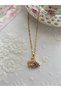 Purple Swan Gold Steel Necklace - 2