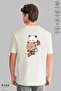 Unisex Crew Neck Bubu Dudu Scooter Printed Cotton Oversize Short Sleeve T-Shirt