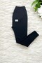 Unisex black winter leggings Fleece-Lined comfortable soft mesh thick underwear leggings black - 2