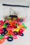 Girl's Rubber Buckle Bag Rubber Buckle Multicolored Fabric Rubber Buckle 100 Pieces - 4