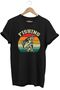 Fishing Fisherman Written Summer Regular Fit 100% Cotton Black T-Shirt