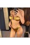 طقم بيكيني نسائي بدون حمالات مكون من قطعتين للشاطئ