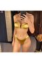 طقم بيكيني نسائي بدون حمالات مكون من قطعتين للشاطئ - 3