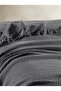 Anthracite 4 Layer Muslin Single Bedspread/Pique (160 X 200cm) - 2