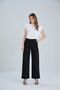 Buttoned, Wide Leg Casual Woven Trousers