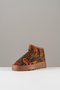 Women's Brown Ethnic Patterned Suede Laceless Boots - 3