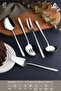 Lapis 5 Piece Serving Set - Silver