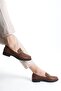 Women's Light Brown Low Heeled Daily Use Shoes - 3