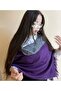 Winter Purple Color Double Sided Plain and Herringbone Patterned Tassel Scarf - Shawl - Women's Day Gift - 4