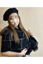 Black and White Striped Shawl Scarf and Painter Beret Set of 2 - Women's Day Gift - 3