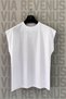 Muay Thai Tiger Back Printed Zero Sleeve Crew Neck White Sports Tshirt - 2