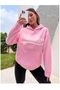 Women's 3 Thread Pink New Brooklyn Printed Oversize Hooded Sweatshirt