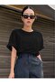 Women's Black Resolve Printed Oversize T-Shirt