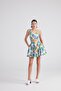 Patterned Pocketed Mini Ravello Skirt Blue - 2