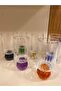 6 Pieces Coffee Side Glasses Colorful Crystal