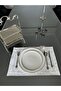 6-Piece American Service Geometric White Embroidered - 4