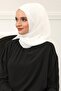 شال شيفون عملي يمكن ارتداؤه بدون إبر، كريمي، PS-11 - 3