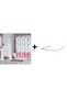 Pink Gift 6020 Model Bathroom Curtain - 1X180X200, Corner Pipe Hanger