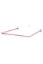 Pink Gift 6020 Model Bathroom Curtain - 1X180X200, Corner Pipe Hanger - 3
