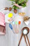 4-Piece Bamboo Silicone Spatula Set - Spoon, Stripper, Whisk Mini Spatula Set - 6