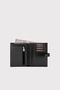 Helsinki Black Women's Card Holder Wallet with External Belt Closure and Coin Compartment - 3